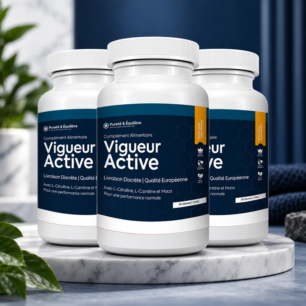 Vigueur Active official product presentation with three bottles